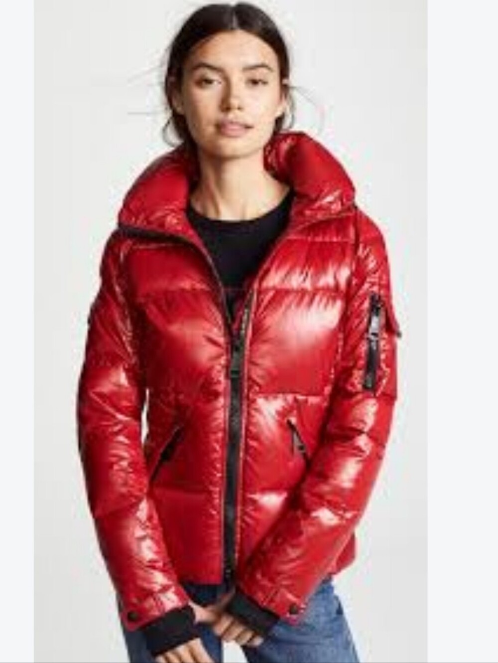 Sam. Freestyle Down Nylon Puffer Jacket Color Candy Red Size S